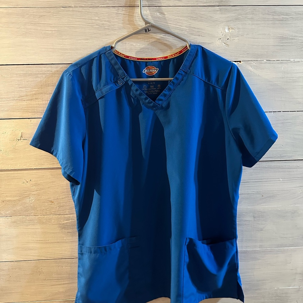 Dickies Royal Blue V-Neck Scrub Top
